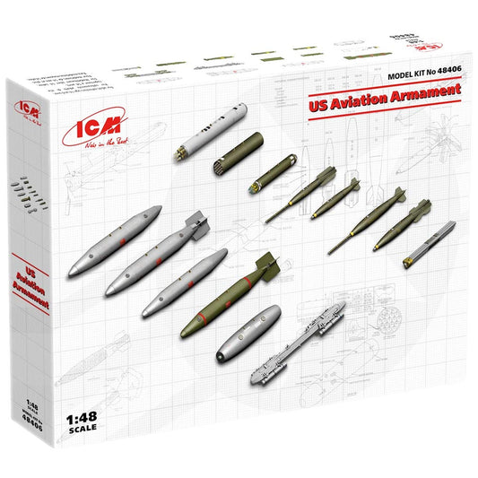 ICM 48406 US Aviation Armament 1:48 Plastic Model Kit