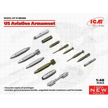 ICM 48406 US Aviation Armament 1:48 Plastic Model Kit