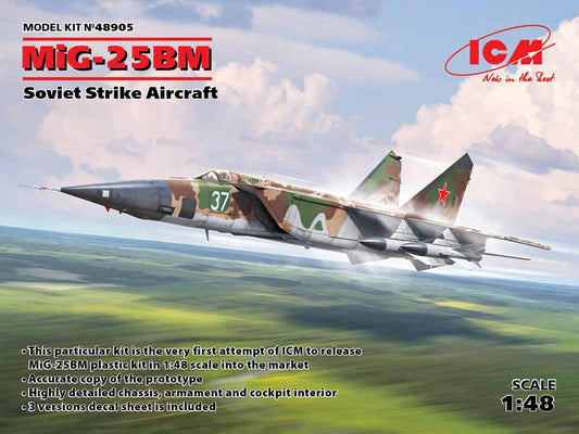 ICM 48905 Mikoyan MiG-25BM Soviet Strike Aircraft 1:48 Aircraft Model Kit