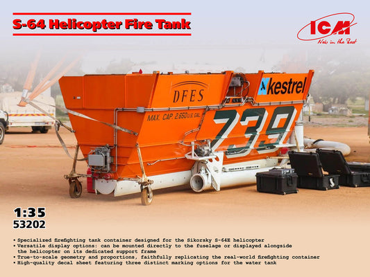 ICM 53202 S-64 Helicopter Fire Tank 1:35 Model Kit