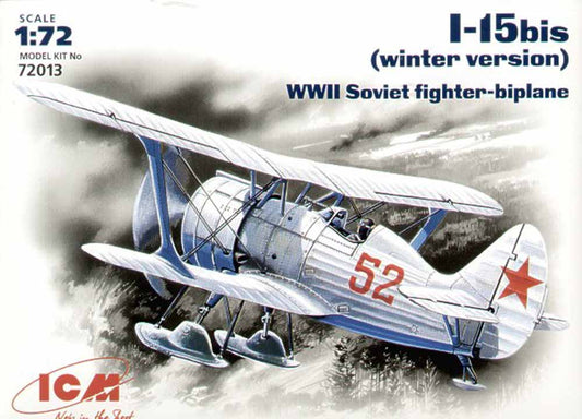 ICM 72013 Polikarpov I-15bis Soviet aircraft with skis 1:72 Aircraft Model Kit