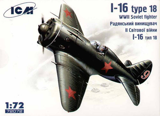 ICM 72072 Polikarpov I-16 type 18 with wheels 1:72 Aircraft Model Kit
