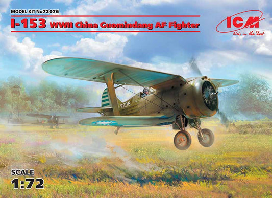 ICM 72076 Polikarpov I-153 WWII China AF Fighter 1:72 Aircraft Model Kit