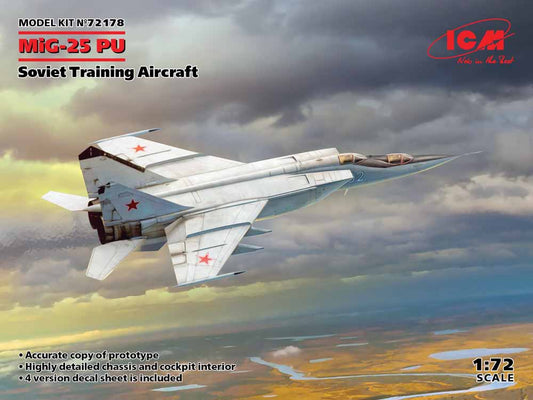 ICM 72178 Mikoyan MiG-25PU Soviet Training Aircraft 1:72 Aircraft Model Kit