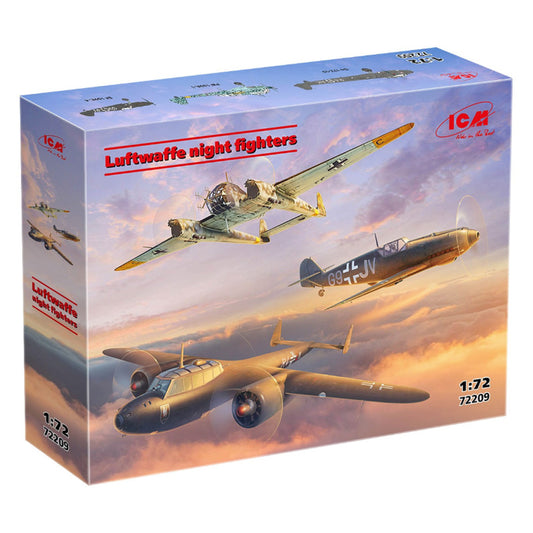 ICM 72209 German Luftwaffe Night Fighters 3 Aircraft Set 1:48 Model Kit