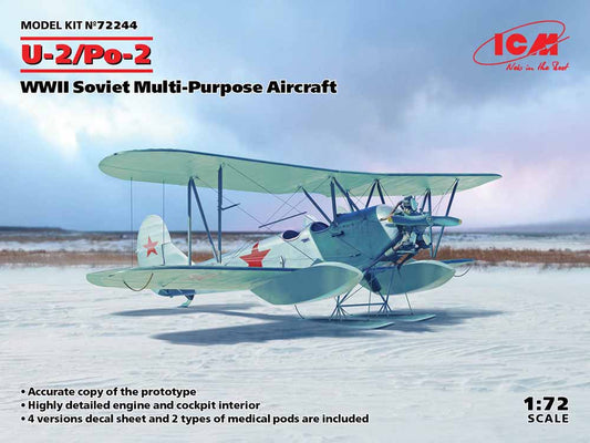 ICM 72244 Polikarpov U-2/Po-2 WWII Soviet Aircraft 1:72 Aircraft Model Kit