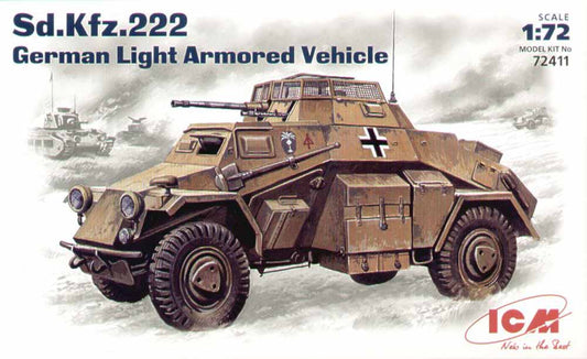 ICM 72411 German Sd.Kfz.222 German Armoured Veh. 1:72 Military Vehicle Model Kit