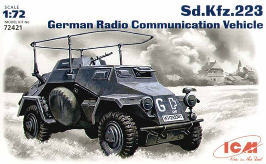 ICM 72421 German Sd.Kfz.223 Radio Coms Vehicle 1:72 Military Vehicle Model Kit