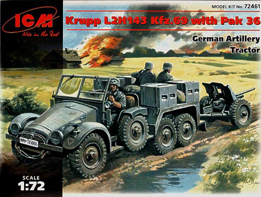 ICM 72461 Krupp Kfz.69 L2H143 Artillery Tractor 1:72 Military Vehicle Model Kit