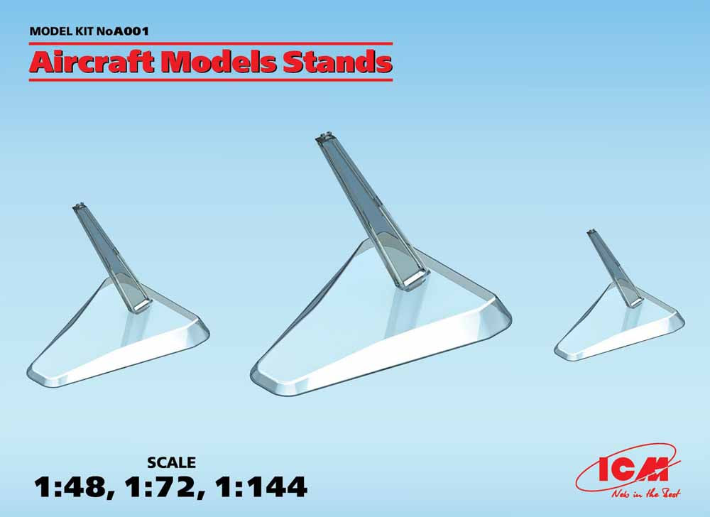 ICM A001 Aircraft clear Models Stands (1:48, 1:72, 1:144) Modelling accessories
