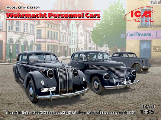 ICM DS3504 Wehrmacht Personnel Cars Diorama Set 1:35 Military Vehicle Model Kit