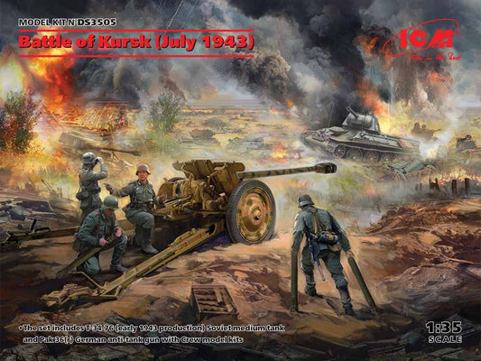 ICM DS3505 Battle of Kursk July 1943 Diorama Set 1:35 Military Vehicle Model Kit