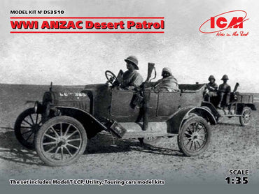 ICM DS3510 WWI ANZAC Desert Patrol Diorama Set 1:35 Military Vehicle Model Kit