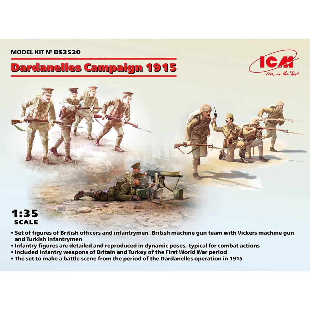 ICM DS3520 Dardanelles Campaign 1915 WWI Infantry 1:35 Model Kit