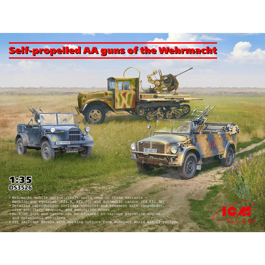 ICM DS3526 Self-Propelled AA Guns of the Wehrmacht Diorama Set 1:35 Model Kit