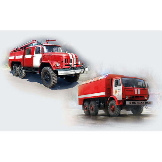 ICM DS3527 Fire Trucks of Ukraine Diorama Set 1:35 Model Kit