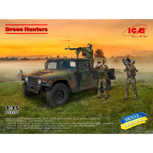 ICM DS3531 Ukrainian Drone Hunters Diorama Set 1:35 Model Kit