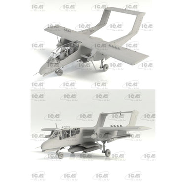 ICM DS4803 Vietnam USAF Airfield w/OV-10A Bronco, 0-2A & 5 Figures 1:48 Kit Set