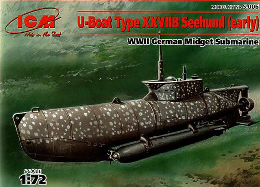 ICM S006 Type XXVIIB U-Boat 'Zeehund' 1:72 Ship Model Kit