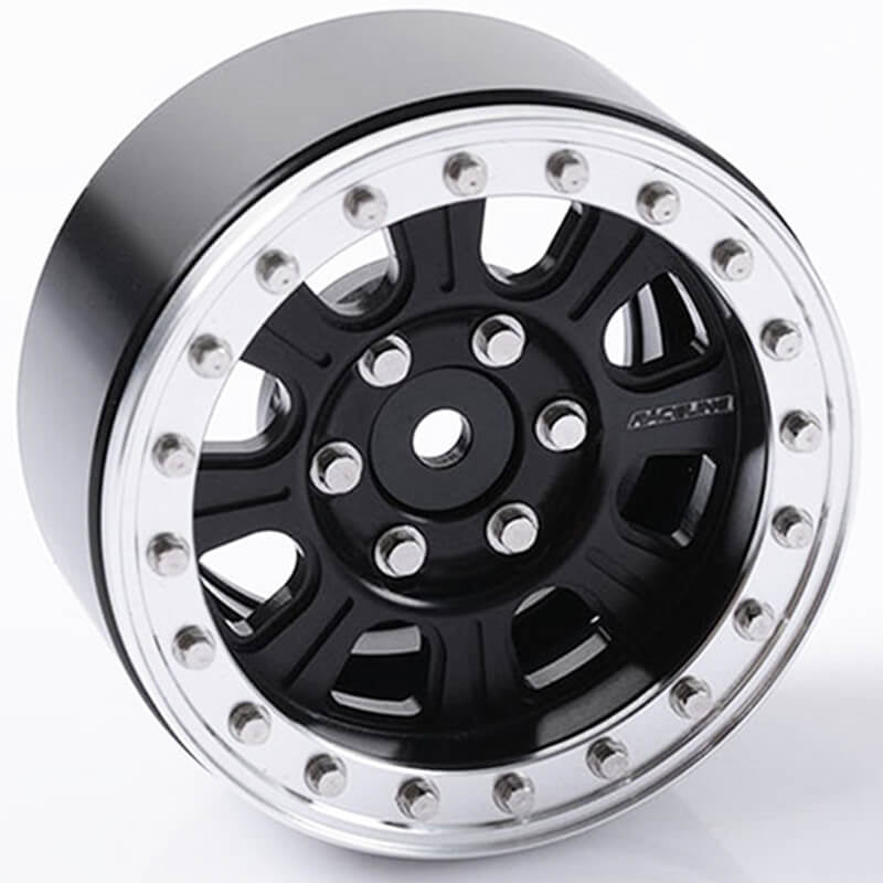 RC4WD Raceline Monster 1.9" Beadlock Wheels (Black/Silver) Z-W0189