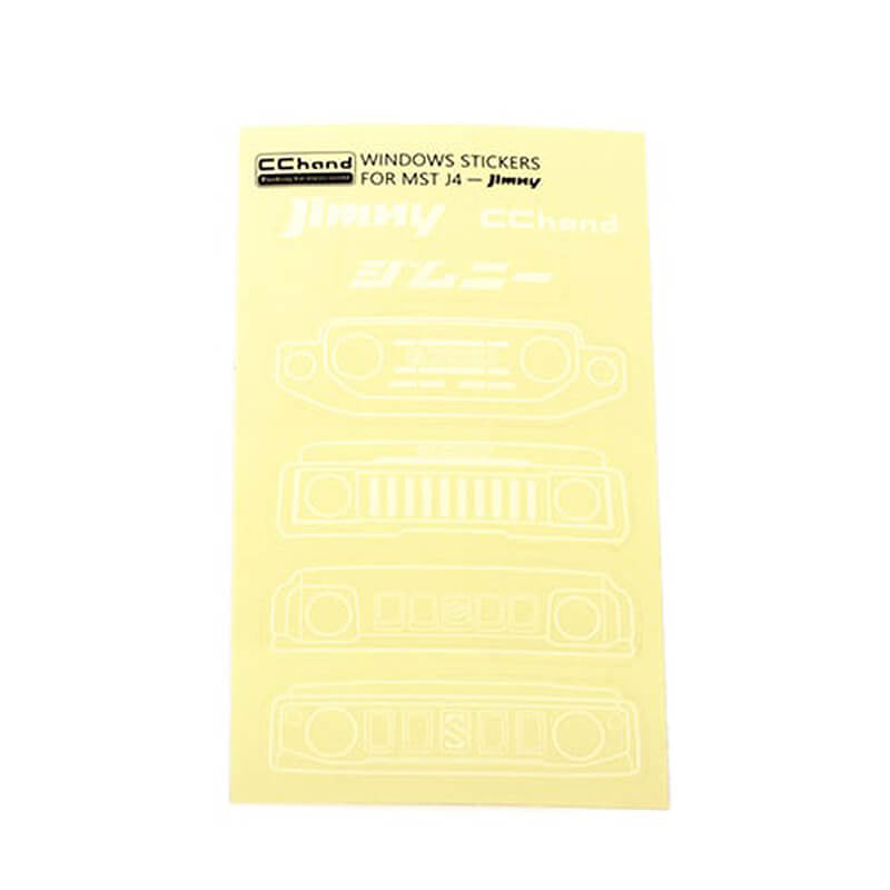 RC4WD Grille Option Window Decal Sheet for MST 4WD Off-Road Car Kit w/J4 Jimny Body (White)