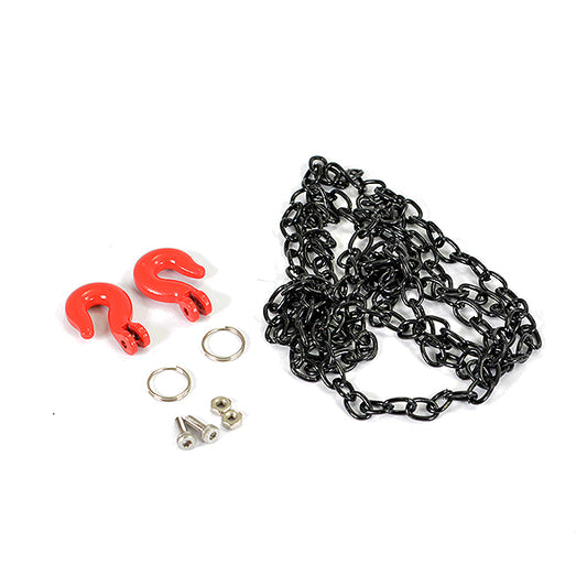 Fastrax Metal Hook & Black Steel Chain Set 800mm FAST2321RB