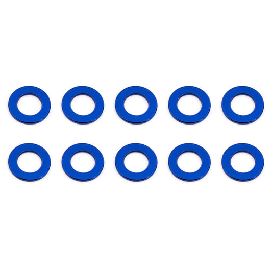 Associated Ballstud Washers 5.5 X 0.5mm Blue Aluminium X10 AS31381