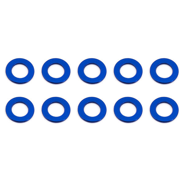 Associated Ballstud Washers 5.5 X 0.5mm Blue Aluminium X10 AS31381