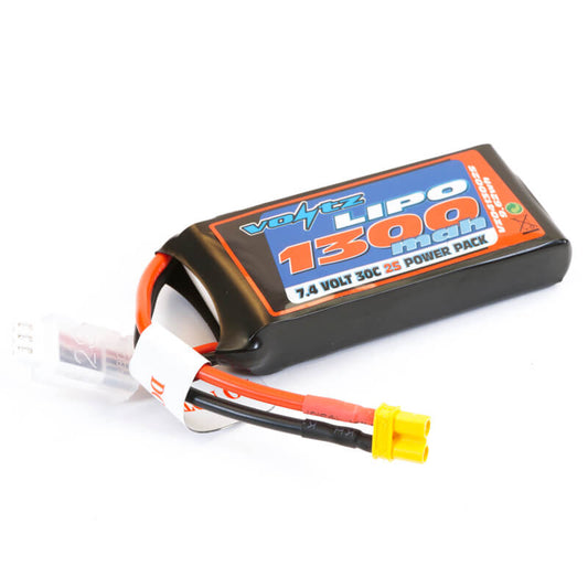 Voltz 1300mAh 7.4V 30C LiPo Battery w/Xt30