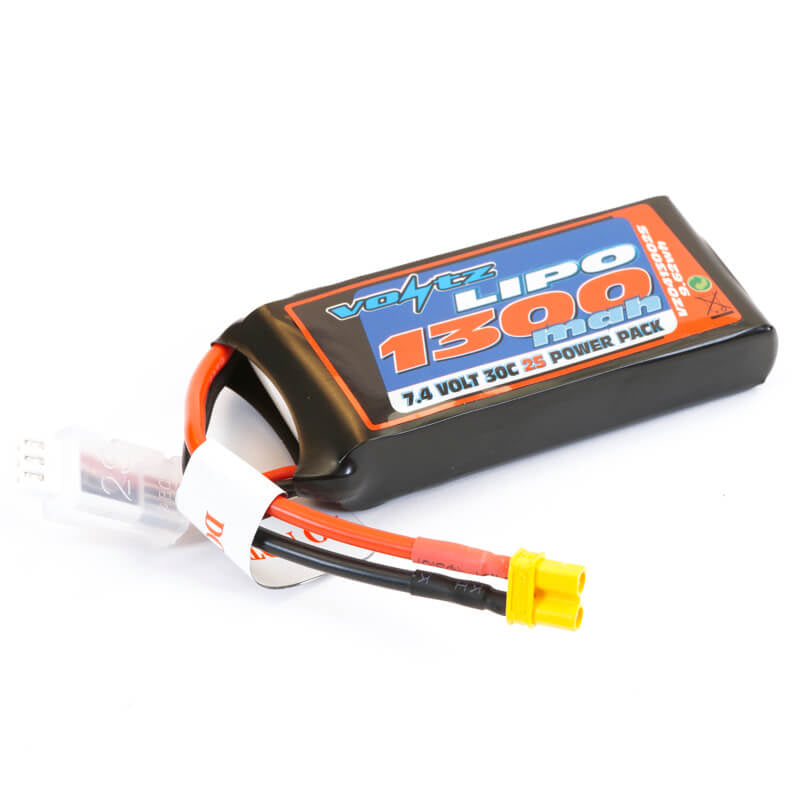 Voltz 1300mAh 7.4V 30C LiPo Battery w/Xt30