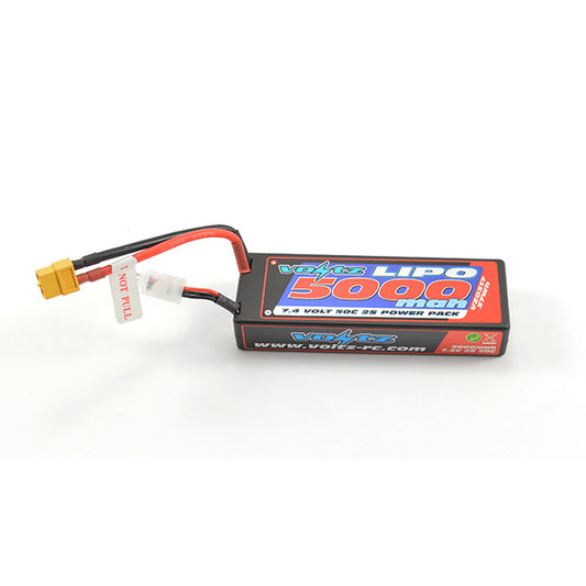 Voltz 5000mAh 2S 7.4V 50C Hard Case Stick Battery XT60
