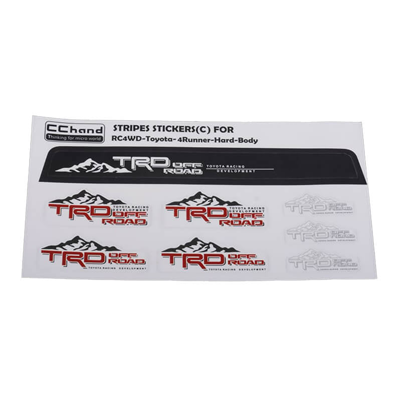 RC4WD Front Windshield Decals for 1985 Toyota 4Runner Hard Body