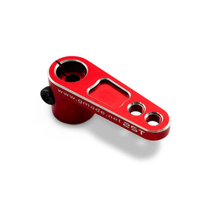 Gmade Aluminum Offset Clamping Servo Arm (Red) (25T) GM30163