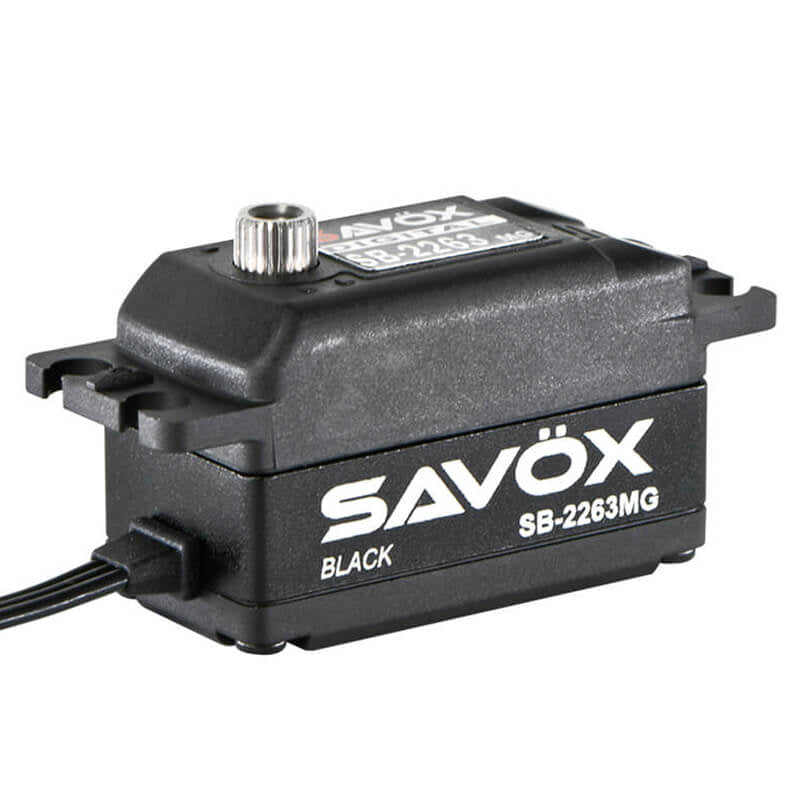 Savox Low Profile Brushless Digital Servo 10kg/0.076S@6.0V - Black SAV-SB2263MGB