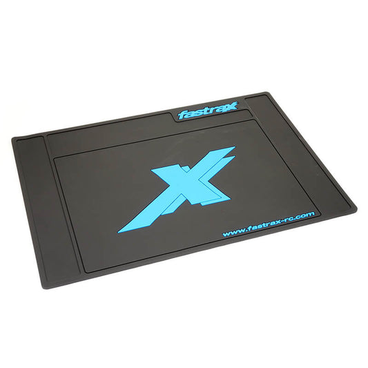 Fastrax Medium Rubber Pit Mat - Black 62cm X 42Cm FAST413M-BK