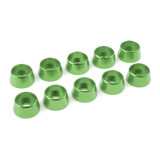 Corally Aluminium Washer for M5 Socket Head Screws Od=12mm Green 10Pcs C-31291