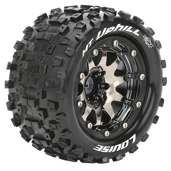 Louise RC MT-Uphill 1:10 Soft Bead-Lock/0 Offset Hex 12mm Black Chrome L-T3309SBC