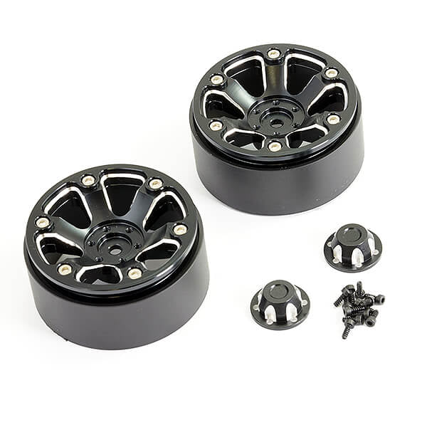 FTX Texan 1:10 Aluminium Beadlock 6-Spoke Wheels (Pr) FTX9920BK