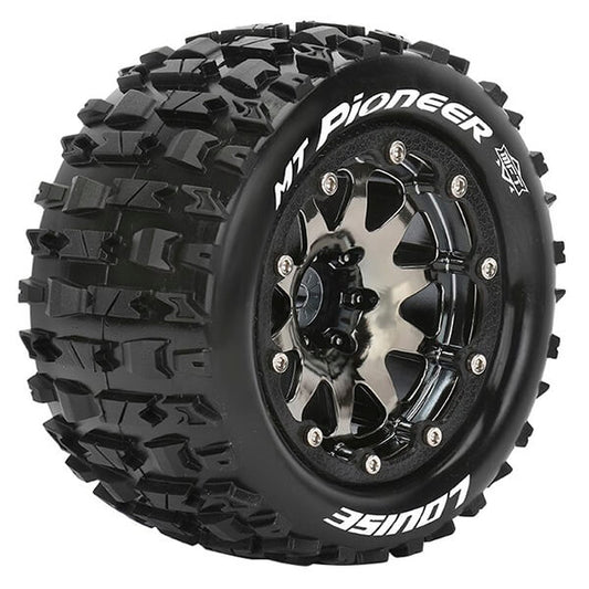 Louise RC MT-Pioneer 1:10 Soft Bead-Lock/1/2 Offset Hex 12M Black Chrome L-T3308SBCH