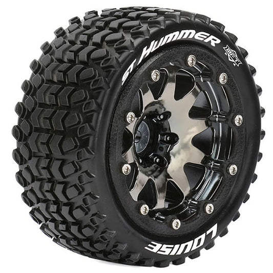 Louise RC St-Hummer 1:10 Soft Bead-Lock 1/2" Offset Hex 12mm Black Chrome L-T3314SBCH