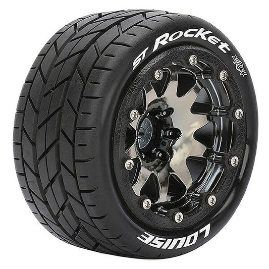 Louise RC St-Rocket 1:10 Soft Bead-Lock/1/2 Offset Hex 12mm Black Chrome L-T3311SBCH