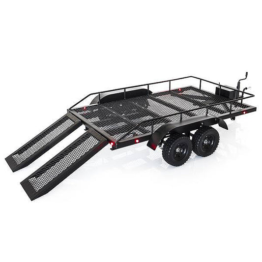 Fastrax Scale Dual Axle Truck Car Trailer w/Ramps & Leds FAST2372L