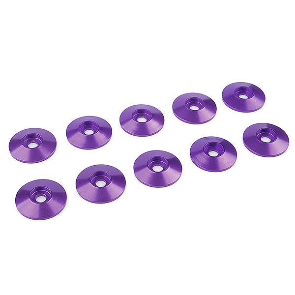 Corally Aluminium Washer for M3 Button Head Screws Od=15mm Purple 10Pcs C-31312
