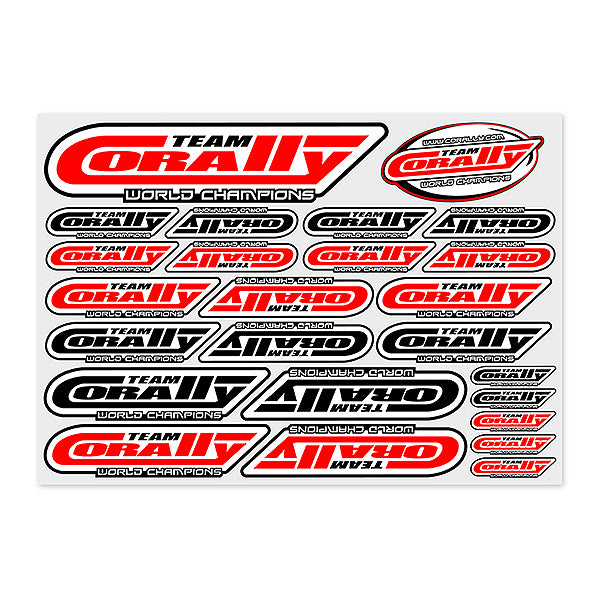 Corally Sponsor Sticker Sheet Corally Precut 210X148mm 1pc
