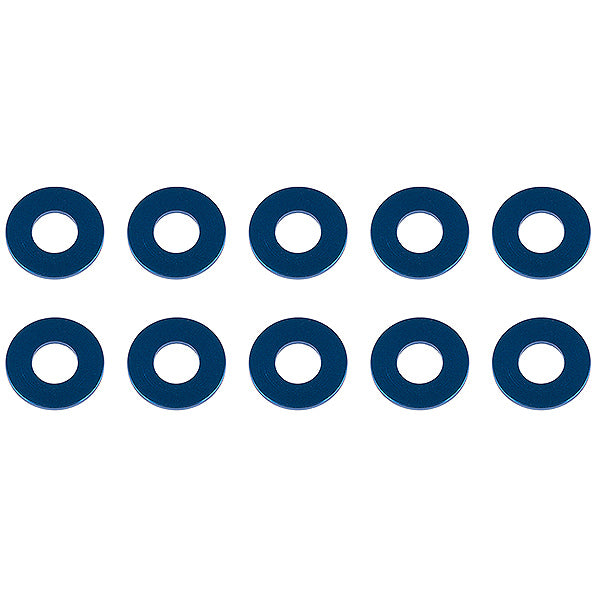 Associated Washers 7.8 X 3.5 X 0.5mm Blue Aluminium (10) AS31387