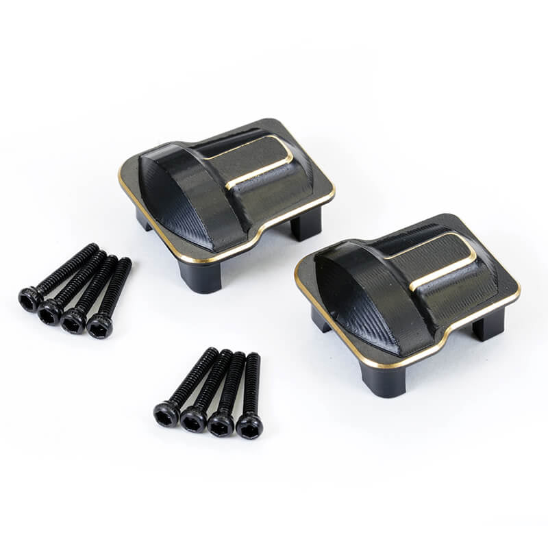 Fastrax TRX-4M Black Brass Portal Axle Covers (2) FTTX464