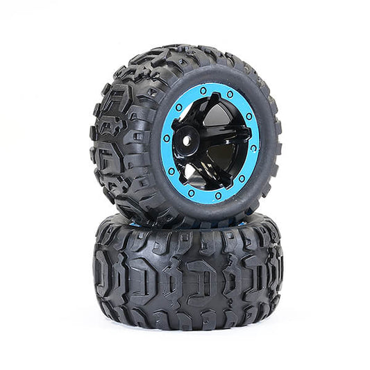 FTX Tracer Monster Truck Blue Wheel/Tyres Complete (Pr) FTX9742B