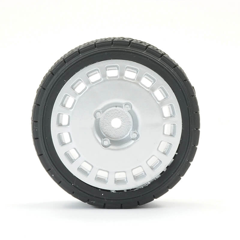 Fastrax 1:10 Rally Angle Tyre/Wheel Set Silver (4) FAST0071S