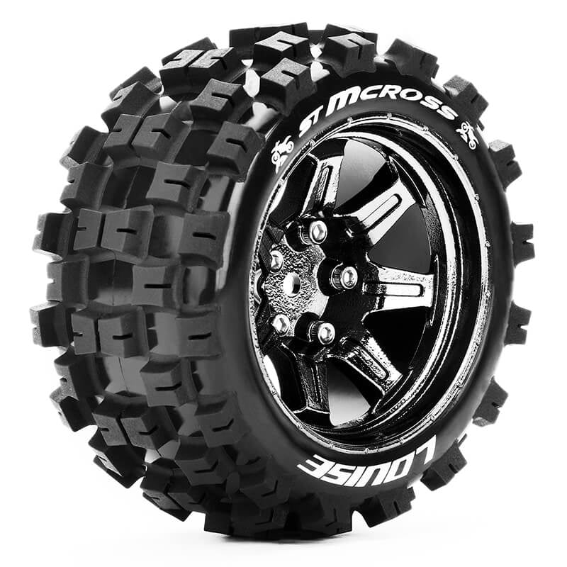 Louise RC St-Mcross 1:10 Soft Hex 14mm Black Chrome Arrma G L-T3272SBCM