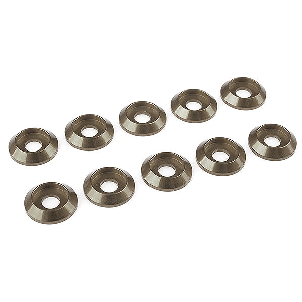 Corally Aluminium Washer for M4 Button Head Screws Od=12mm Gun Metal 10Pcs C-31323